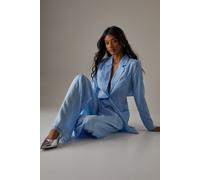 Warehouse Women's Deconstructed Organza open Back Blazer in True Blue | Size: 10 Warehouse True Blue 10