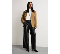 Warehouse Women's Faux Leather Croc Embossed PU Straight Leg in Black | Size: 8 Warehouse Black 8