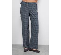 Warehouse Women's Green Check Mid Rise Tie Side Pocket Trouser | Size: 12 Warehouse Green 12