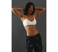 Warehouse Women's Heavy Satin Strappy Seaming Bralette in Ivory | Size: 16