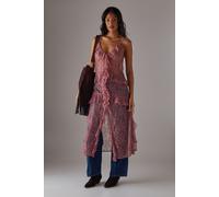 Warehouse Women's Lace Ruffle Front Maxi Strappy Top in Rose | Size: 12 Warehouse Rose 12