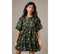 Warehouse Women's Organza T-Shirt Smock Mini Dress in Lime | Size: 12 Warehouse Lime 12