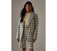 Warehouse Women's Oversized Check blazer in Yellow | Size: 12 Warehouse Yellow 12
