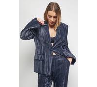 Warehouse Oversized Crushed Velvet Blazer Co-Ord In Dark Grey dark grey 10