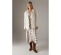 Warehouse Women's Oversized Fluffy Blazer in Cream | Size: 12 Warehouse Cream 12