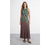 Warehouse Women's Patch Floral Racerback Midi Dress | Size: 16