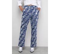 Warehouse Women's Patterned Sequin Denim Jean | Size: 8 Warehouse Denim 8