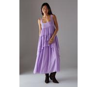 Petite Chiffon Ruffle Tier Smock Midi Sundress Warehouse Lilac 10