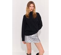 Warehouse Women's Petite Multi Sequin Mini Skirt in Silver | Size: 14