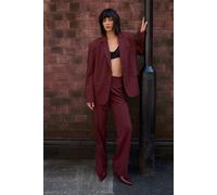 Warehouse Women's Pinstripe Oversized Grandad Blazer Co-ord in Choc Brown | Size: 14 Warehouse Choc Brown 14