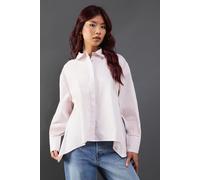 Warehouse Women's Poplin Open Tie Back Shirt in Pale Pink | Size: 12 Warehouse Pale Pink 12
