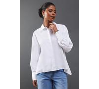 Warehouse Women's Poplin Open Tie Back Shirt in White | Size: 8 Warehouse White 8