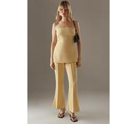 Warehouse Women's Tailored Kick Flare Trouser in Yellow | Size: 10 Warehouse Yellow 10