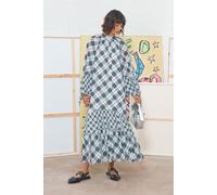 Warehouse Women's Tony Chiffon High Neck Tier Smock Midi Dress | Size: 12 Warehouse Multicolor 12