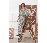 Warehouse Women's Tony Cotton Shirred Square Neck Midi Dress | Size: 12 Warehouse Multicolor 12