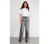 Warehouse Women's Washed Low Rise Denim Boyfriend Jean in Slate Blue | Size: 10 Warehouse Slate Blue 10