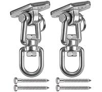 WAREMAID Hammock Chair Hanging Kit, Heavy Duty 360° Swivel Swing Hanger Hook, Playground Hanging Chair, Yoga, Tree, Gym, Rope, Swing Set Bracket, Punching Bag Hardware, 450kg