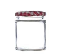 Wares of Knutsford 12 x 8oz Jam Jars, Jam Jars, Chutney Jars, Honey Jars, Sauce Jars (190ml) Red Check Lids
