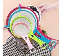 WARESHARK 4 Pcs Plastic Tea Strainers Set Fine Mesh Sieve with Long Handle Kitchen Colander Filter Different Sizes for Tea Coffee Powder