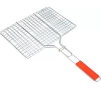 WARESHARK Stainless Steel Grill Basket, BBQ Grill Basket for Fish Vegetables Shrimp Meat Steak Chops with Long Handle29x39cmx60cm