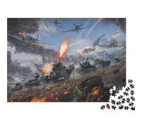 Warfare Scene Combat 1000 Piece Combat Warfare Scene with Explosions Jigsaws Puzzles for Adults And Kids Family Educational Games 1000 Pieces Fun, Challenging & Brainteasing Adults Challenge High Diff