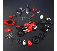 WARFEL 1:12 DIY Assembled Die Cast Motorcycle Model Toy Vehicle Collection Shork-Absorber Off Road Autocycle For Ducati 1199 Panigles