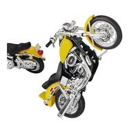 WARFEL 1:18 For Harley 1977 Fxs Low Rider Motorcycle Model Toy Set With Base