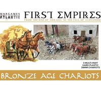 Wargames Atlantic, First Empires - Bronze Age Chariots - 3 Multi-Part Hard Plastic (HIGH Impact POLYSTYRENE) 28MM Figures