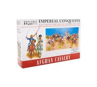 Wargames Atlantic Imperial Conquests - Afghan Cavalry - 12 Multi-Part Hard Plastic (HIGH Impact POLYSTYRENE) 28MM Figurea - Made in The USA, Grey