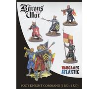 Wargames Atlantic, The Age of Chivalry, Foot Knights Command (1150-1320), 28MM Scale Miniatures