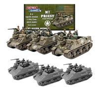 Wargames Delivered 1:144 Scale M7 Priest Self-Propelled Gun - Highly Detailed 12mm WWII Model Kit for Wargaming, Dioramas, and Collectors - Includes Allied Decals for British, and Commonwealth Forces