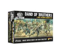 Wargames Delivered Bolt Action Band of Brothers Starter Set - US Airborne & German Grenadiers, Half-Tracks, Dice, Terrain, Mat & Guidebook - 28mm WWII Miniatures Wargame 3rd Edition