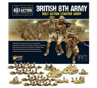 Wargames Delivered Bolt Action Miniatures - British 8th Army Starter Set, World War 2 Miniatures, 28mm Scale Plastic Army Men for Miniature Wargame