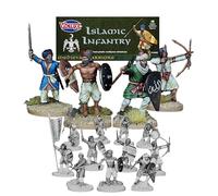 Wargames Delivered - Victrix 48 Islamic Infantry & Archers Plastic Miniatures Wargaming - 132 Head Options, Figures with Standard Bearers, Trumpets & Drums
