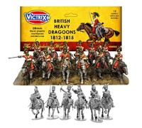 Wargames Delivered - Victrix British Napoleonic Dragoons Set, 12 Highly Detailed 28mm Miniatures with Scots Greys Options for Wargaming & Tabletop Strategy Games