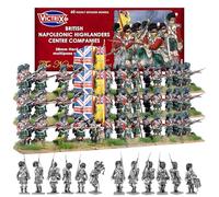Wargames Delivered - Victrix British Napoleonic Highlander Centre Companies Set, 60 Highly Detailed 28mm Miniatures with Highland Bonnets for Napoleonic Wargaming