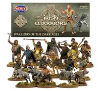 Wargames Delivered - Victrix Dark Age Irish and Dogs Miniatures Model Set | 34 Models Warriors & 8 Dogs for History Enthusiasts - Perfect for Display or as a Unique Gift for Fans of Medieval History