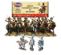 Wargames Delivered - Victrix French Chasseurs à Cheval of The Guard Set, 12 Highly Detailed 28mm Miniatures for Napoleonic Wargaming & Tabletop Strategy Games
