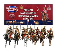 Wargames Delivered - Victrix French Napoleonic Imperial Guard Lancers Set with Bonus Miniature STL Download - 12 Highly Detailed 28mm Miniatures with Polish & Dutch Variants for Wargaming Dioramas