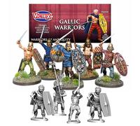 Wargames Delivered - Victrix Unarmoured Gallic Warriors Set, 48 Detailed 28mm Multipose Miniatures with Javelins, Spears, and Shields for Ancient Wargaming