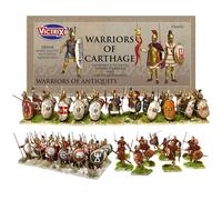 Wargames Delivered - Victrix Warriors of Carthage, 62 28mm Multipose Figures, Punic Veterans & Javelinmen for Wargaming & Tabletop Strategy Games