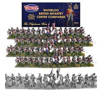 Wargames Delivered - Victrix Waterloo British Infantry Centre Companies Set, 52 Detailed 28mm Multipose Miniatures with Belgic Shakos for Napoleonic Wargaming Dioramas