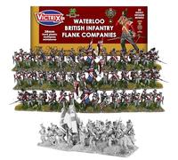 Wargames Delivered - Victrix Waterloo British Infantry Flank Companies Set, 52 Detailed 28mm Miniatures with Belgic Shakos for Napoleonic Wargaming Dioramas