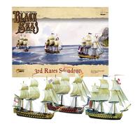 Wargames Delivered - Warlord Games Black Seas - 3rd Rates Squadron (1770-1830), 1/700 Scale, MiniatureNaval wargame, Ship Battles, Naval Warfare, Battleship Model for Miniature Wargaming