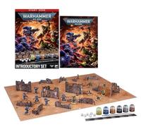 Warhammer 40,000 Introductory Set - Space Marines vs Orks Starter Game with 12 Push-Fit Miniatures, Paints, Gaming Mat & Terrain