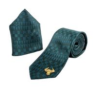 Warhammer 40,000 Orks Necktie and Pin Set - Green & Black Novelty Tie with Matching Badge, Gift for Fans, Gamers or Office Wear