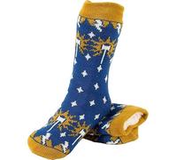 Warhammer Age of Sigmar Socks - Stormcast Eternals Design - Blue Gold Knit Pattern - Gaming Merchandise - Warhammer Gifts for Men Women Adults