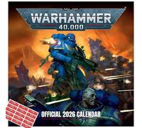 Warhammer Calendar 2026 Square Wall Calendar Gift Present with Free Organising Stickers Included