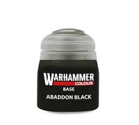 Warhammer Colour Abaddon Black Base Paint 12ml Acrylic Paint