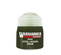 Warhammer Colour Steel Legion Drab Base Paint 12ml Acrylic Paint
